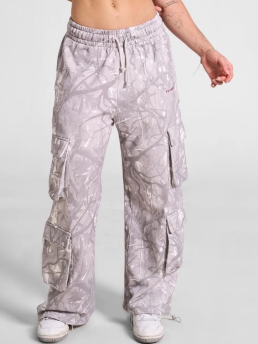 YoungLA W251 HUNTING SEASON CARGO JOGGERS Size Medium Grey Camo